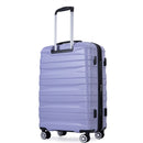 3 Piece Luggage Sets PC Lightweight & Durable Expandable Suitcase with Two Hooks, Double Spinner Wheels, TSA Lock, (21/25/29) Light Purple