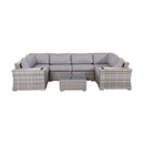 4 Person Patio Seating Set With Cushions, All Weather - Gray by Unique Piece Furniture