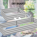Outsunny 95" x 36" Galvanized Raised Garden Bed