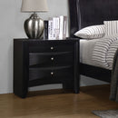 Vollenhove - 2 Drawer Nightstand With Pull Out Tray Storage Solution - Black