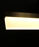 36"W 1-Light Linear Bar Ribbon LED Kitchen Island Light Fixture Brushed Nickel Finish Acrylic Shade by LampsUSA