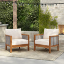 2 Pieces Outdoor Unique Tub Design Armchair with Woven Rope by HouseOfZazla