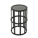 Outdoor Powder Coated Side Table - Gray by HouseOfZazla