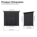 Metal garden sheds 6ftx4ft outdoor storage sheds black without inner foundation(OLD SKU:W135027883)