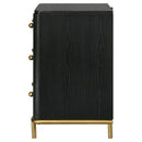 Anser - 3 Drawer Nightstand - Black