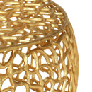 Modern Glam Mesh Coffee Table With Accents And - Gold