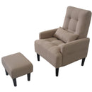 Living Room Sofa Single Chair And Ottoman, Modern Multi-Function Fabric Living Room Sofa Lounge Chair Bed And Stool. Soft Leisure Single Chair Adjustable Into 5 Angles With Sofa Bed by HouseOfZazla