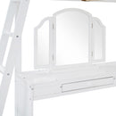 Loft Bed With Drawers, Cabinet, Shelves With Desk