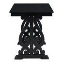 5-Piece Retro Dining Set, Rectangular Wooden Dining Table and 4 Upholstered Chairs for Dining Room and Kitchen (Black)