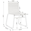 Jerome - Stackable Side Chair (Set of 2) - Charcoal by HouseOfZazla