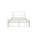 Full Size Unique Flower Sturdy System Metal Bed Frame with Headboard