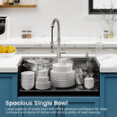 Stainless Steel Kitchen Sink, 33″x22″ Single Bowl, Overmount Handmade Sink by HouseOfZazla