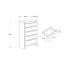 Lucille - 5 Piece Bedroom Set With Storage Drawers And Bookcase Headboard by HouseOfZazla
