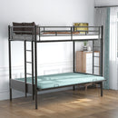 Twin Over Full Bunk Bed, Multifunction - Black by HouseOfZazla