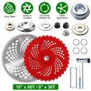 10" x 80T 9" x 36T Carbide Tip Brush Cutter Blades with Universal Adapter Kit Alloy Steel Blades Compatible with Brush Cutter Trimmer Weed Eater