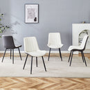 Modern Minimalist Dining Chair Set, Extended Seat Cushion by HouseOfZazla
