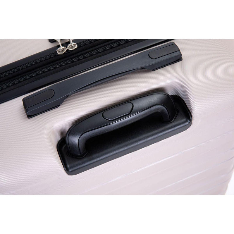 3 Piece Luggage Sets PC Lightweight & Durable Expandable Suitcase with Two Hooks, Double Spinner Wheels, TSA Lock, (21/25/29) Sand