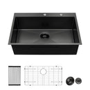 Topmount Kitchen Sink 16 Gauge, Single Bowl by HouseOfZazla