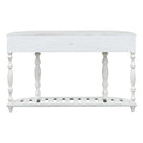 52"Modern and Contemporary Curved Console Table Sofa Table Entryway Table for Hallway Living Room Bedroom with 4 Drawers and 1 Shelf