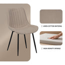 Dining Chair Set With Padded Backrests (Set of 4) - Beige