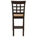 Upholstered Counter Height Stools (Set of 2) - Brown / Beige
