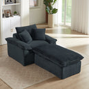 51.97 Inch Comfortable Single Seat Sofa with Unique Footrest Design
