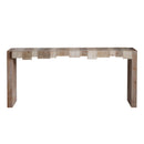 Modern Rustic Console Table - 71" Entryway Table with Sculpted Block Design