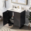 Bathroom Vanity Set With Sink, Combo Cabinet, Bathroom Storage Cabinet, Solid Wood Frame by HouseOfZazla