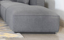 Jennifer Square Upholstered Ottoman Grey