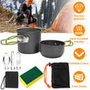 Camping Cookware Set with Pot and Foldable Cutlery by LJGDeals