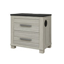 Augusta - Nightstand With Top, 2 Drawers, Block Feet - Beige Brown by Unique Piece Furniture