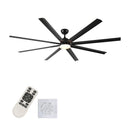 Super Large Black Ceiling Fan With Remote Control - Black by Unique Piece Furniture