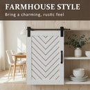 TV Stand With Sliding Barn Doors And Adjustable Storage - White / Oak by HouseOfZazla