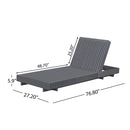 Dark Acacia Wood Chaise Lounge