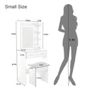 Small Makeup Vanity Desk with Mirror & LED Lights