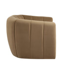 Serenizia - Upholstered Swivel Chair With Channel Tufted