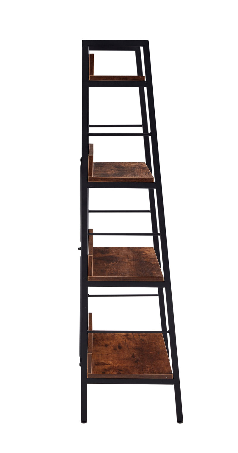 4 LAYER DISPLAY BOOKSHELF H LADDER SHELF STORAGE SHELVES RACK SHELF UNIT METAL FRAME, TIGGER, 1 pc per carton