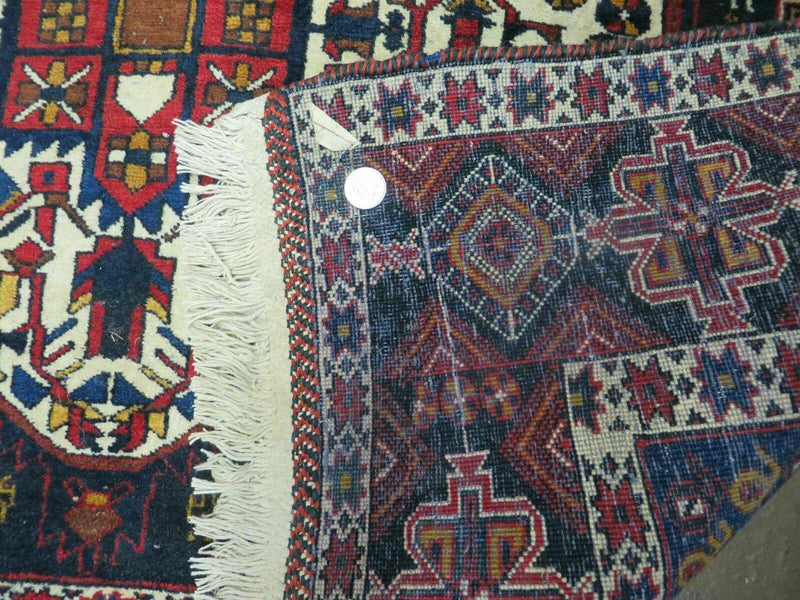 4' X 5.5' Vintage Handmade Turkish Tribal Wool Rug Medallion Nice