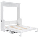 Murphy Bed With Desk, LED Lights & USB Charging Station by HouseOfZazla