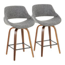 Fabrico - Mid-Century Modern, Counter Stool (Set of 2) by HouseOfZazla