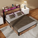 Frame With Hydraulic Lift Storage, RGB LED Lights & Multi-Port Charging, No Box Spring Needed by HouseOfZazla