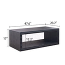 Beaded Edge Coffee Table With Open Storage Shelf