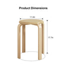 Stackable Bentwood Stool Set of 4, 18" Round Backless Nesting Stools by HouseOfZazla