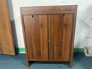42.5" Tall Rattan Shoe Cabinet with Doors