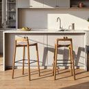 Sven 30" Modern Minimalist Low Back Wood Barstool by HouseOfZazla