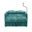 Modern Loveseat Pull Out Sofa Bed With Adjustable Backrest, Two Cup Holders, A Phone Holder, Three Charging Ports And Side Storage Pockets For Living Room by HouseOfZazla