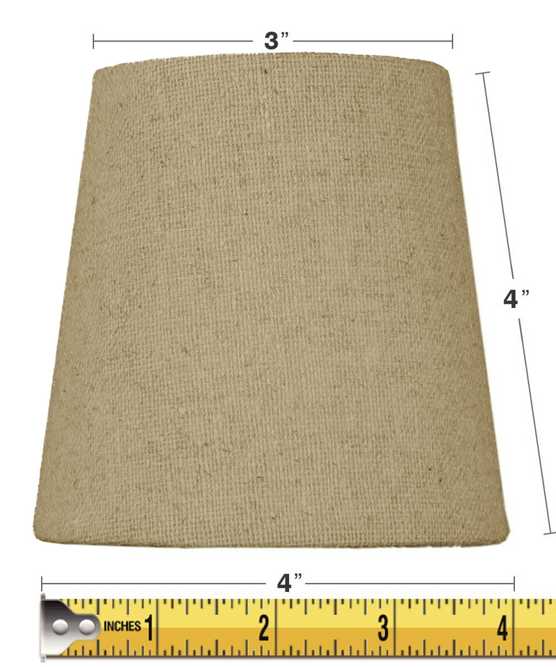 Set of 6 Chandelier Sand Linen Clip-On Lampshade 3x4x4