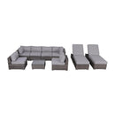 Seating Set With Cushions Handcrafted Wicker Design