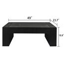 Modern Farmhouse Living Room Block Leg Coffee Table by HouseOfZazla