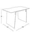 Glacier - Contemporary Desk - Clear / Chrome